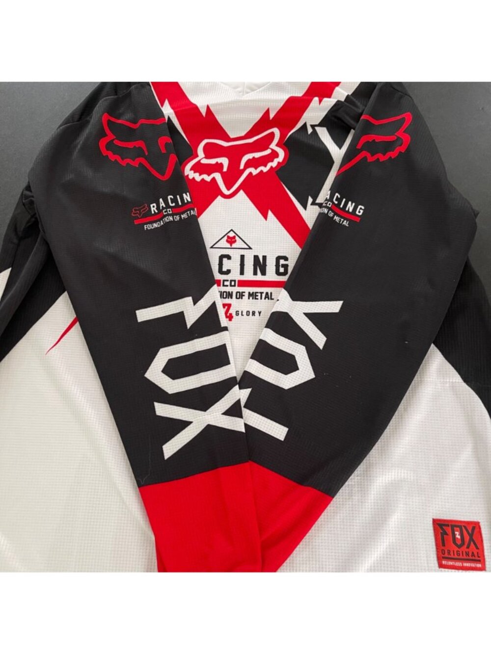 Fox Racing Mens Jersey Size XXL Foundation of Metal Motocross Dirt Bike MX Red - Picture 9 of 13